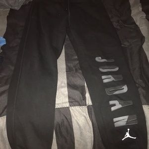 Black Jordan joggers